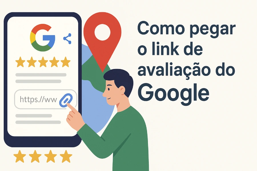 Como pegar o link de avaliação do Google