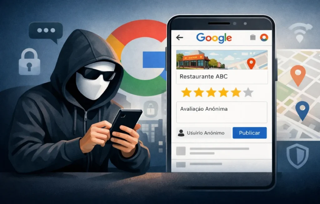 Como posso fazer uma avaliação anônima no Google