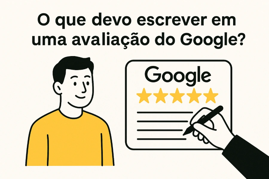 O que devo escrever em uma avaliação do Google