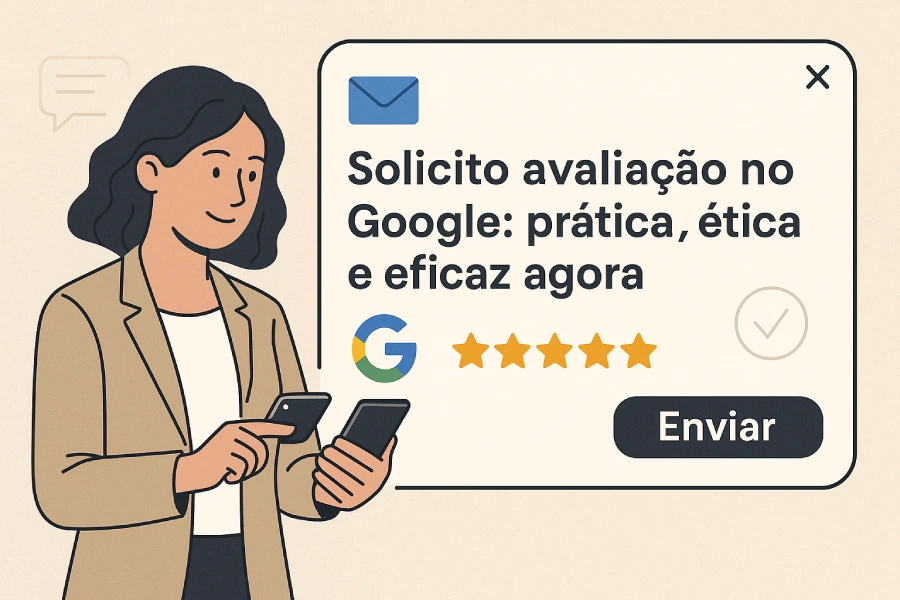 Texto para pedir avaliação no Google